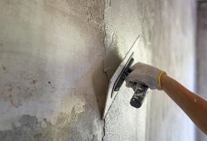 Plastering a wall