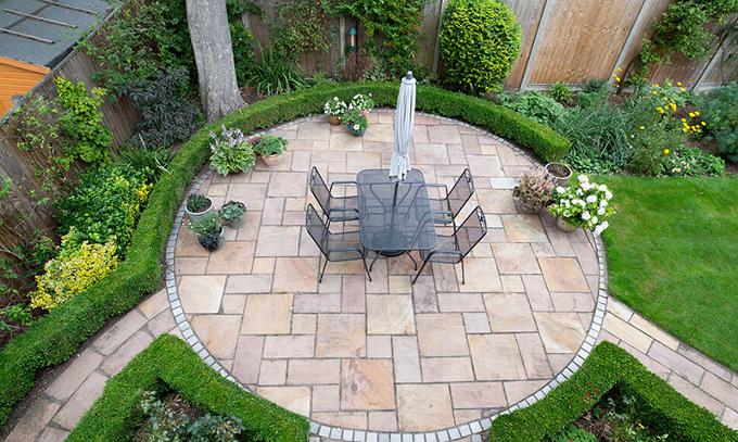 paved garden areas
