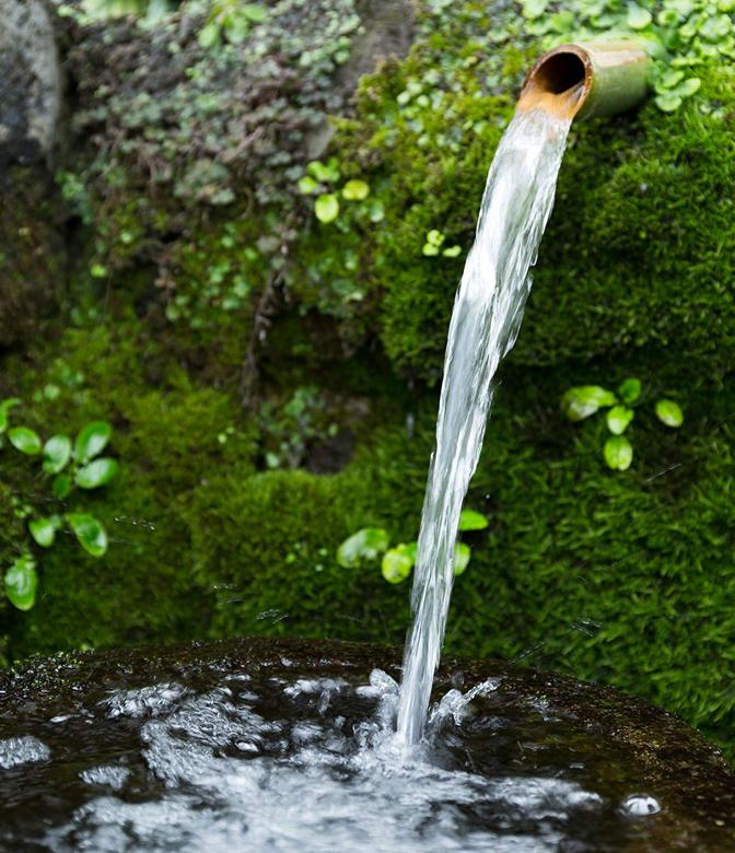 water feature in garden