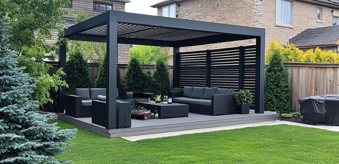 pergola in garden